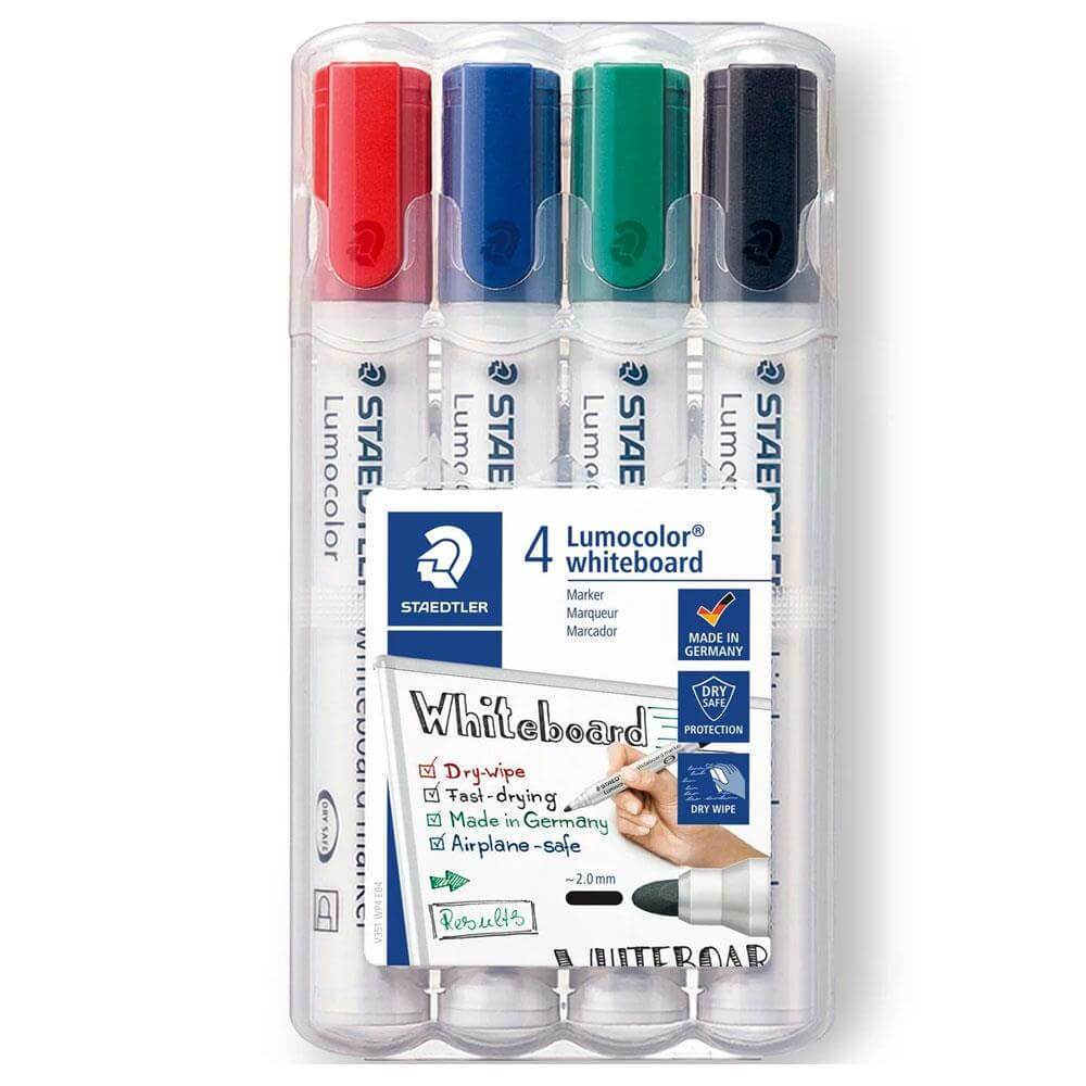 Staedtler Lumocolour Whiteboard Marker - Set of 4